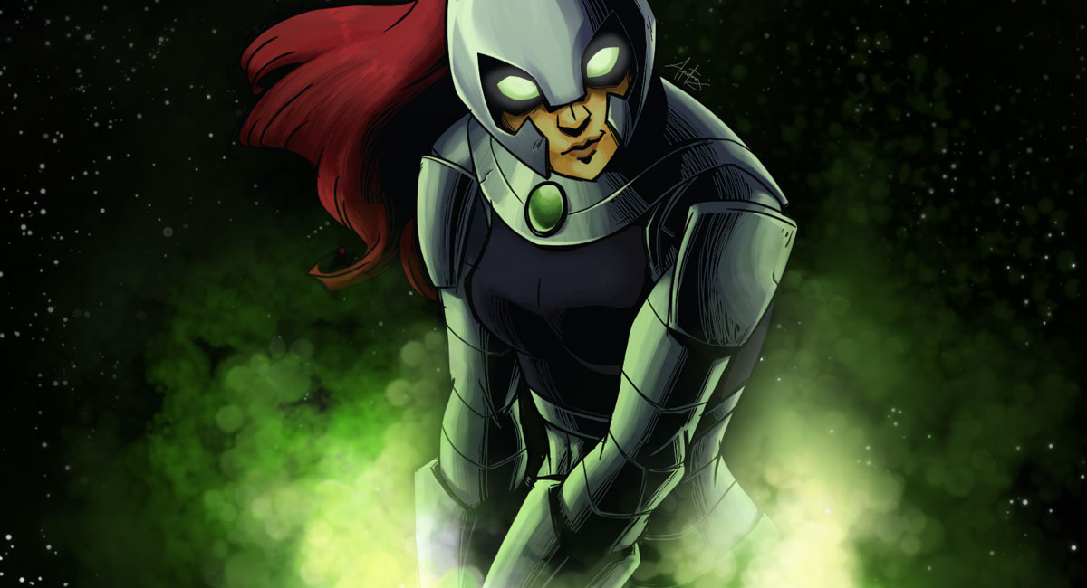 Starfire ready to burn someone's face off