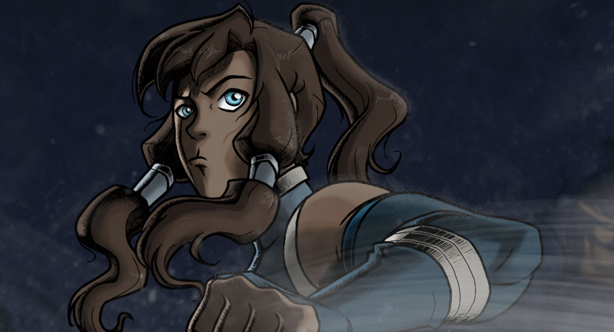 Korra ready to punch someone in the face