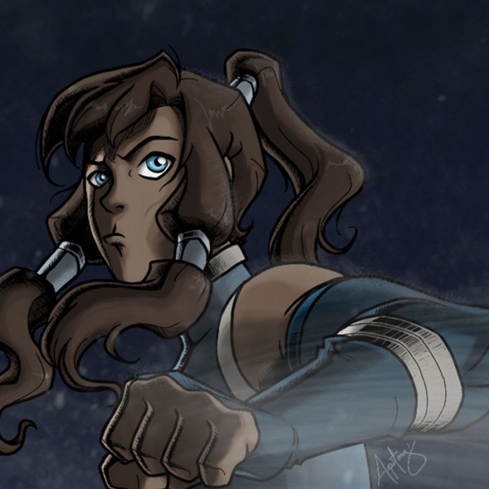 Korra ready to punch someone in the face
