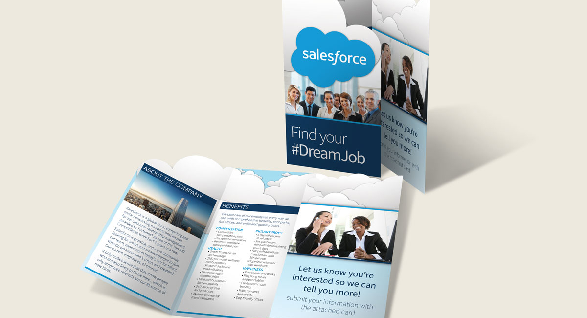 Another mockup of the brochure