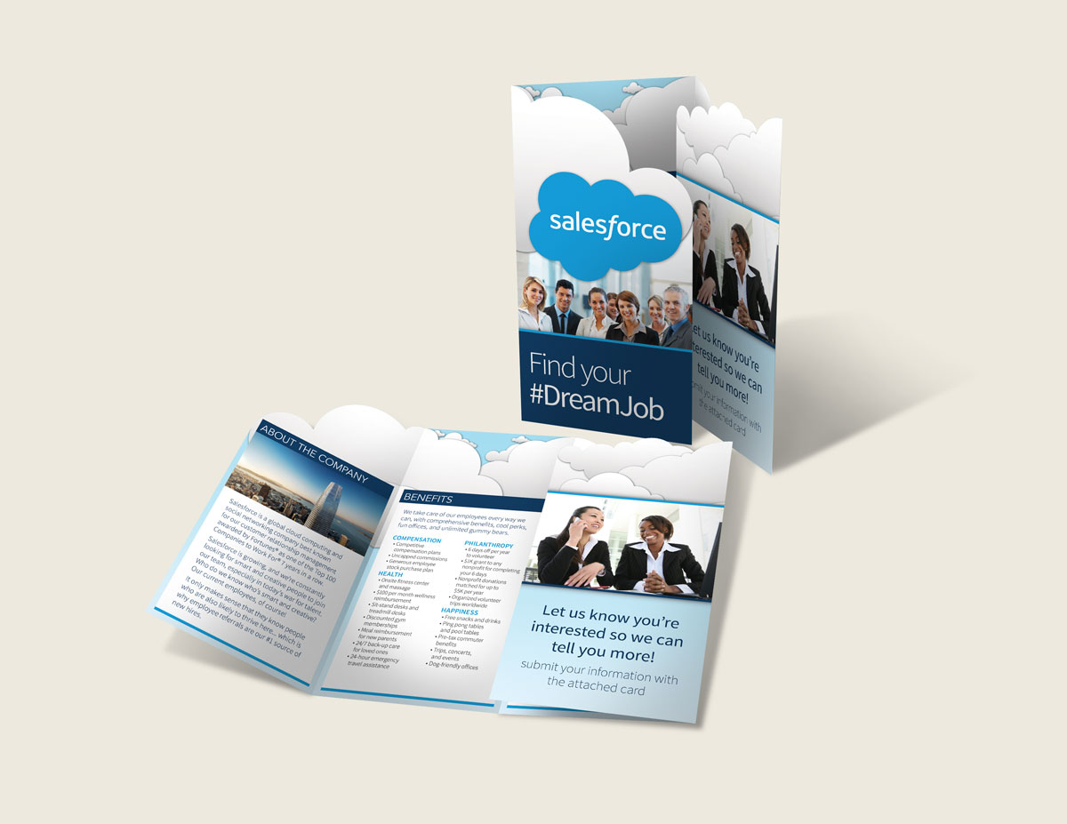 Another mockup of the brochure