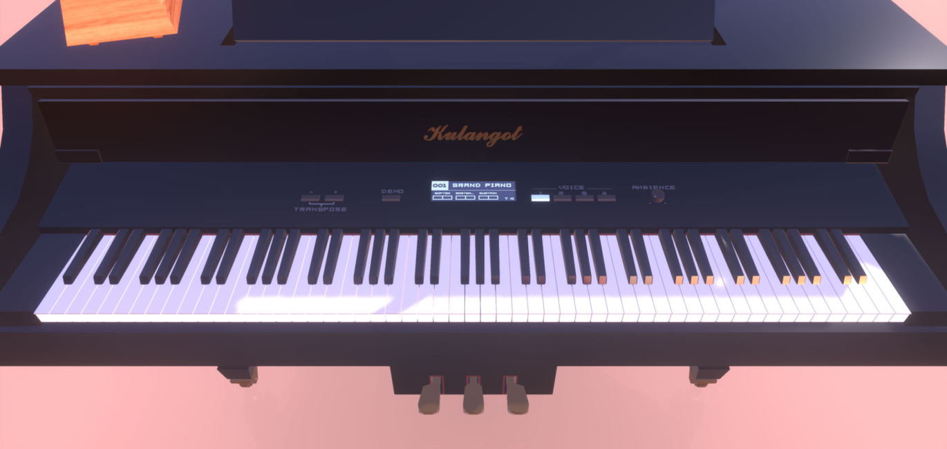 A screenshot of the piano